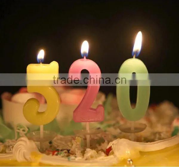 Memorial Arabic Numerals Happy Birthday Candle photo-2