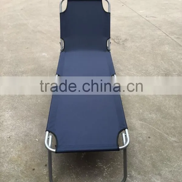 Orange Camping Beach 22mm Steel Tube Sunbed Lounge Chair photo-3
