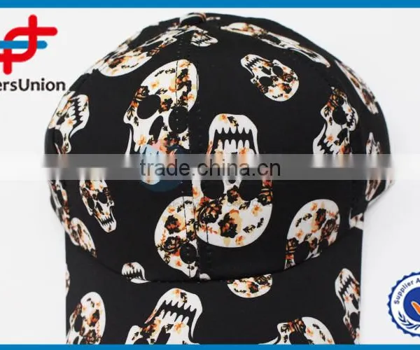 2017 New Product Best Seller Printed Customized Logo 100% Polyester Skull Cap photo-4