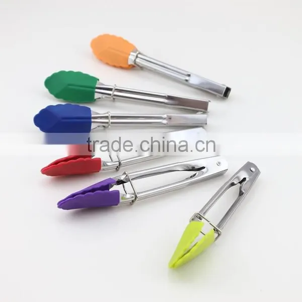 Stainless Steel Ergonomic Kitchen Tongs Silicone Kitchen Tongs Food Tongs photo-5