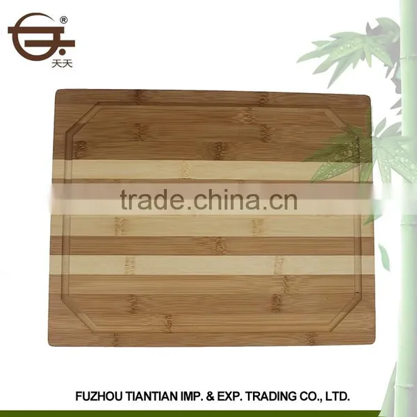 Direct Square Kitchen Organic Vegetable and Fruit Bamboo Cutting Board Wholesale photo-4