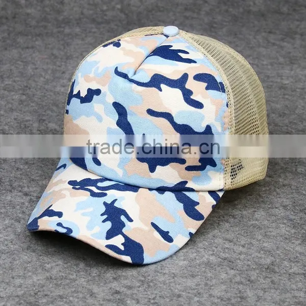 Cheap 6 Panels Wholesale Camouflage Mesh Baseball Cap Custom Trucker Cap photo-3