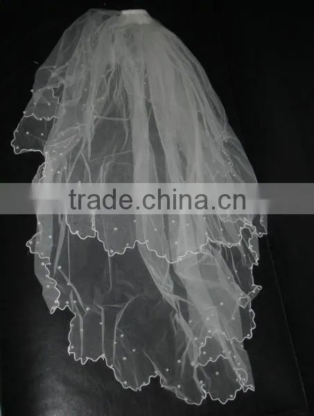 Lace Trim Wedding Veil