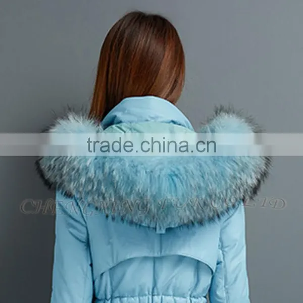CX-A-01C Garment Accessories Real Raccoon Fur Trim For Hood photo-4