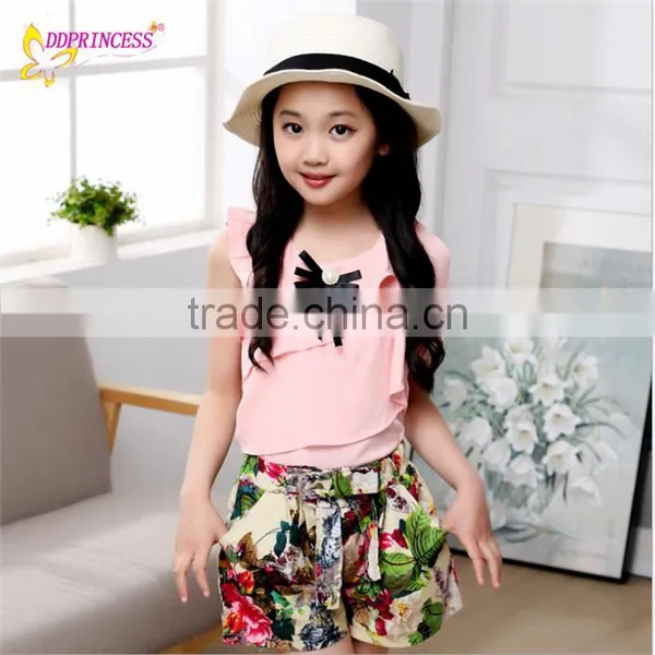 Large Stock Princess Dress Two Piece Suit for Children Casual Girl Dresses photo-4