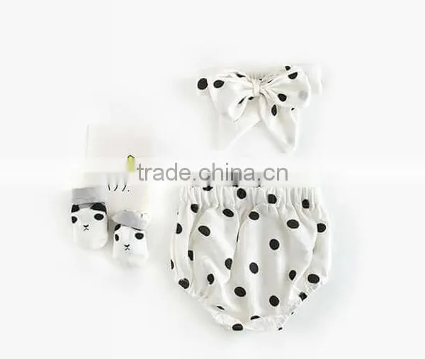 Polka Dots Newborn Baby Clothes Toddler Clothing Eco-Friendly Shorts photo-2