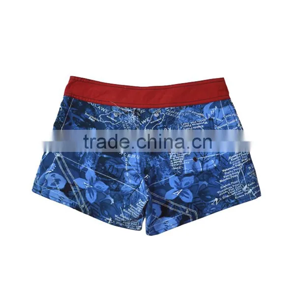 Fashion Side Pockets Denim Printed Board Shorts Denim Dye Shorts photo-2