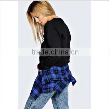 Wholesale Long Sleeve Fashion Short Top Custom Hoodies Women photo-2