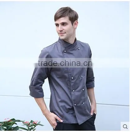 Custom High Quality Nice Restaurant Design Double Breasted Catering Uniforms Wholesale photo-2