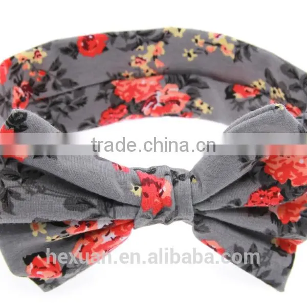 Kids Girls Bow Hairband Turban Knot Rabbit Ear Headband Cotton Headwear photo-3