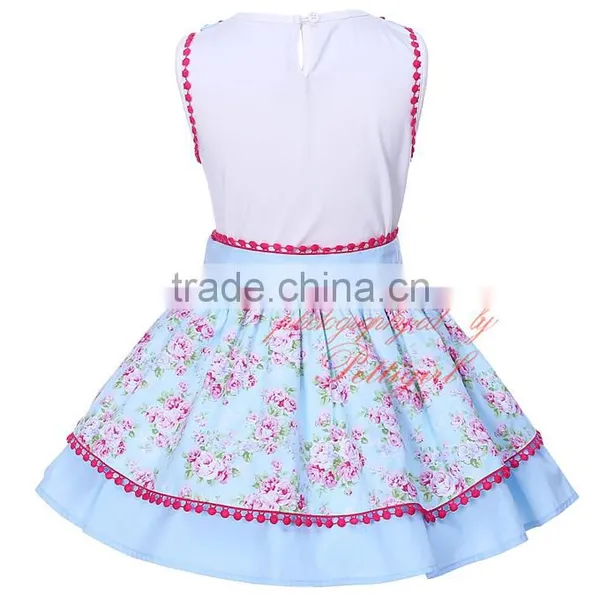 Sky Blue Flower Girl Dress Child Clothes photo-2