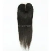 Brazilian Straight Human Hair Lace Closure Bleached Knots Middle Part Lace Top Closure With Natural Color Hair