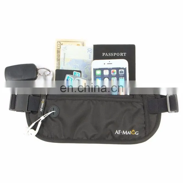 Black Color Smaller Ripstop Nylon Rfid Blocking Women Money Belt photo-2