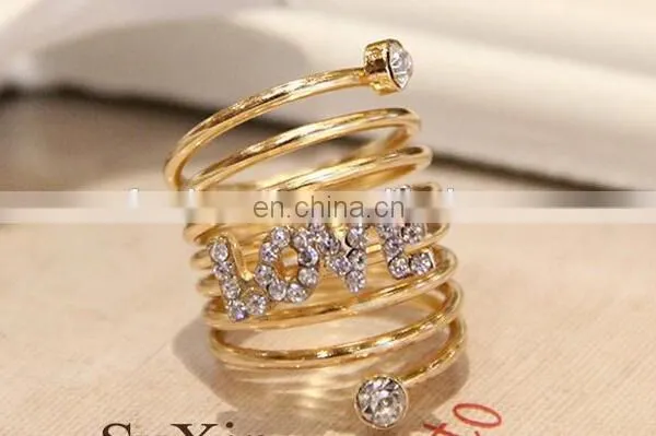 Women Stainless Steel Wholesale American Diamond Jewellery Gold Filled Rings With Luxury Jewelry photo-3