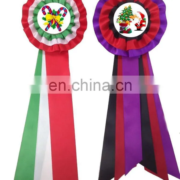 2017 New Product- Santa Claus Christmas Ribbon Flower photo-2