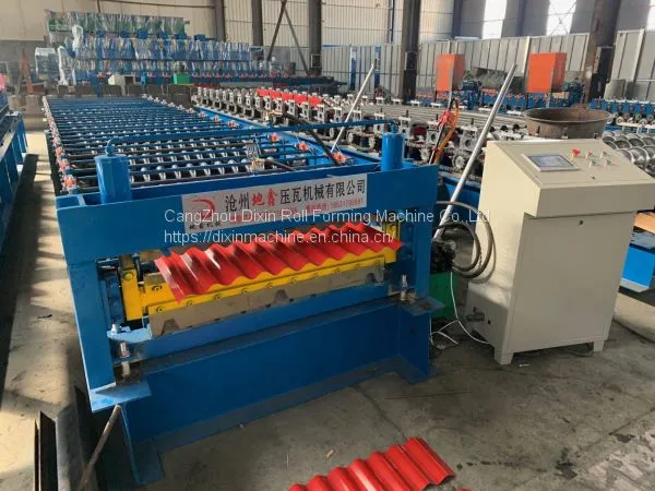Colored Steel Corrugated Roll Forming Machine Trapezoidal Forming Machine photo-5