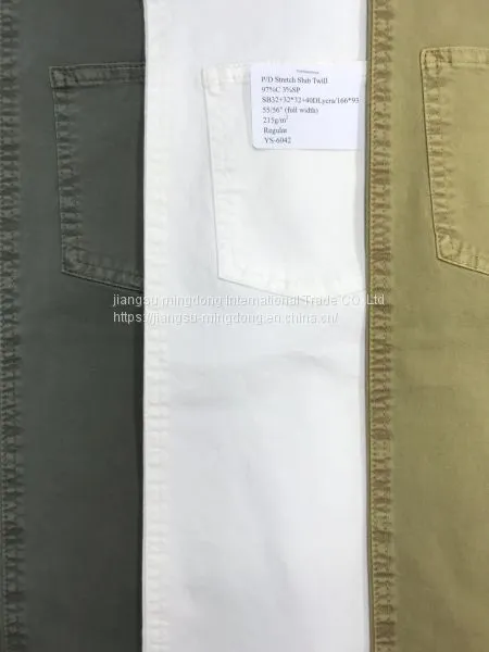 97%Cotton 3%Spandex Slub Twill Fabric photo-3