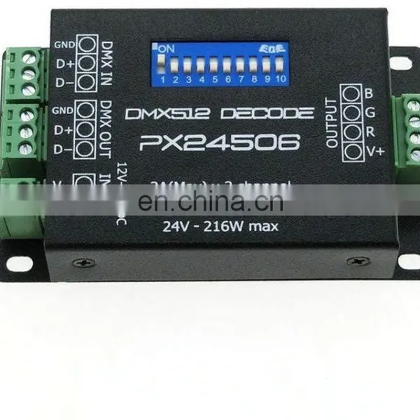 PX24506 DMX512 Decoder Driver LED Amplifier Controller RGB photo-4