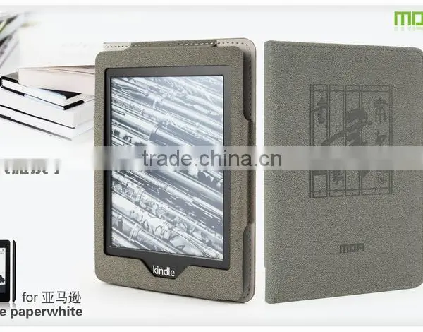 MOFi Wholesale Waterproof Leather Flip Case Cover for Amazon Kindle Paperwhite photo-3