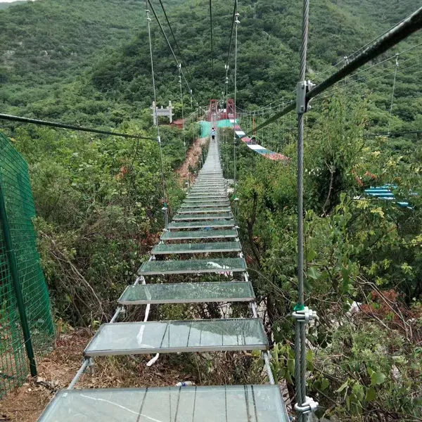 Hanging Rope Bridge Outdoor Play Equipment Park Facilities Glass Bridge photo-3