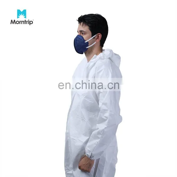 Type 5 6 Dust Liquid Proof Hooded Microporous Coverall Suit for Industrial Use photo-5