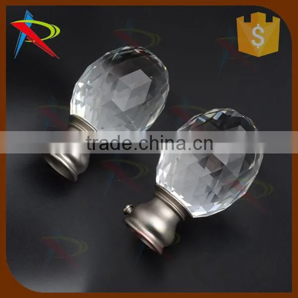 Crystal Curtain Rod Set Accessories End Caps/finials photo-4