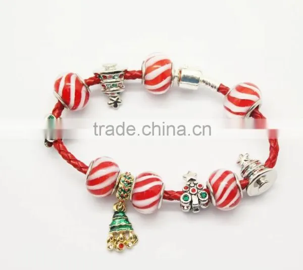 DIY Bead Teen Imitation Leather Bracelet With Egg Beads photo-5