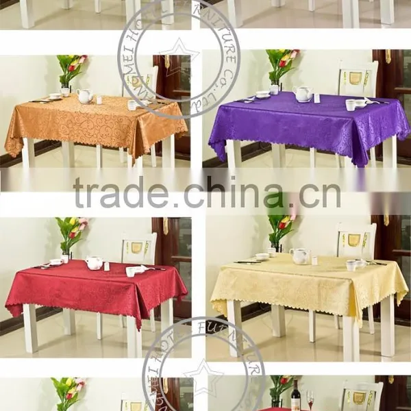 Wholesale 100% Polyester Rectangle Table Cloth HM-ZB45 photo-2