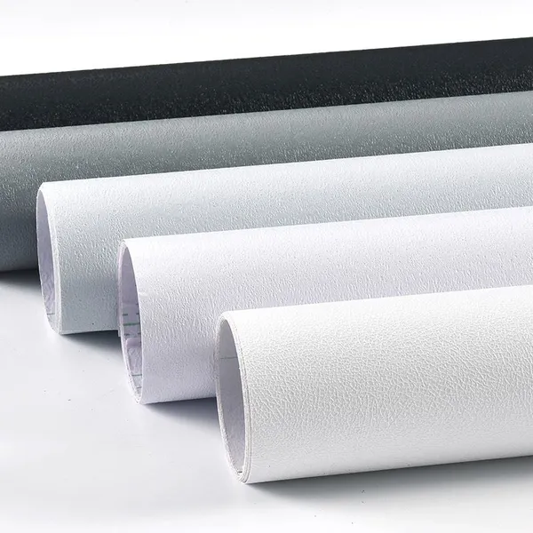 High-quality Solid Textured PVC Furniture Films Self-Adhesive Interior Modern Design Decorative Film photo-2