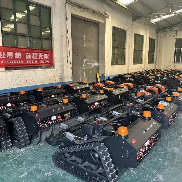 Industrial 48V Brushless Gas-electric Hybrid Remote Operated Lawn Mower VTLM800 High Torque Rubber Track 200m Range for Steep photo-6