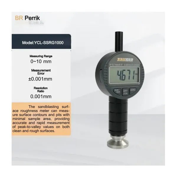 Pererek YCL-SSRG650 YCL-SSRG0918 YCL-SSRG1000 Sand Blasting Roughness Meter - Classic Model. Measurement Range: 0-10mm photo-3