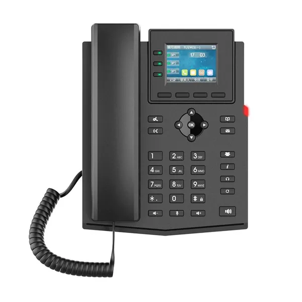 СIP-телефон, IP-телефон, VoIP с пиксельным цветным экраном, поддерживающий 4 SIP-канала, предоставляющий эффективный и высококачественный бизнес-коммуникационный опыт