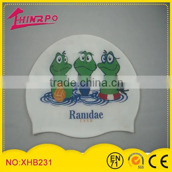 Silicone Material Custom Printed Swimming Caps Silicon Swimming Cap photo-3