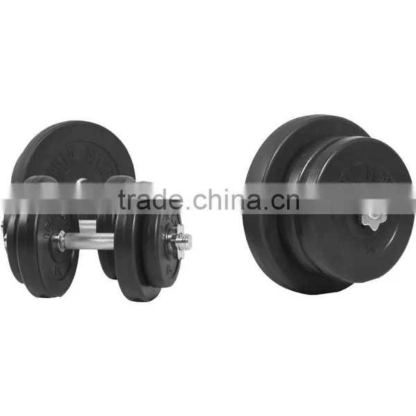 Plastic-coated Cement Plates EZ Curl Dumbbell Set photo-2