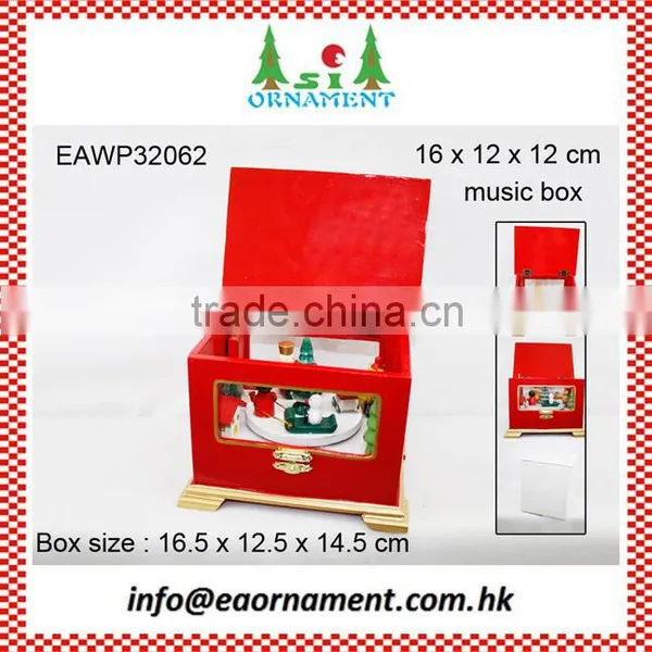 Christmas Wooden Ornament of Christmas Music Box