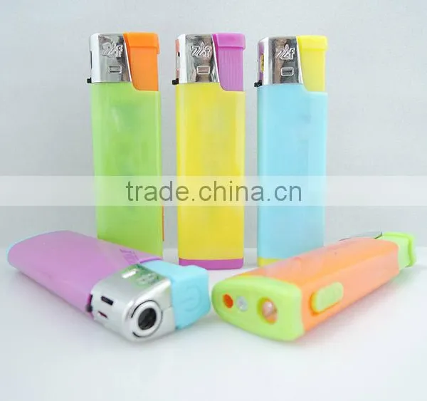 Multi Color Electronic Cigarette Butane Gas Lighter Recharge Led Lighter Best Cheap Price photo-2