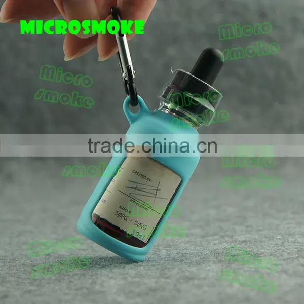 New in Microsmoke E-cigarette Plastic Bottle Silicone Case, Silicone Protective Case for 30ml Glass Ejuice Bottle photo-3