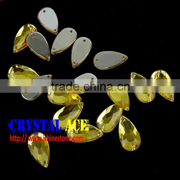 Wholesale Drop Sew-on Stone, Sew on Acrylic Rhinestone, Flat Back Acrylic Rhinestone for Wedding Dress DIY Crafts photo-2