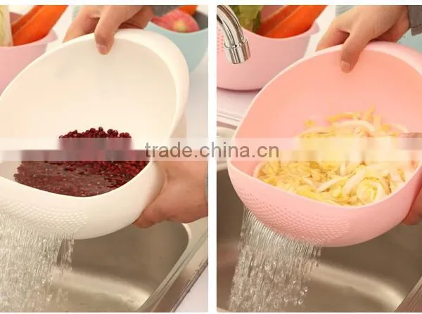 Q021 Wholesale Plastic Rice Washing Basket / Rice Washing Bowl/drain Basket photo-4