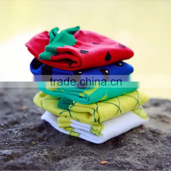 New Design Summer and Autumn Colorful Fruit Socks Combed Cotton Women Ankles photo-2