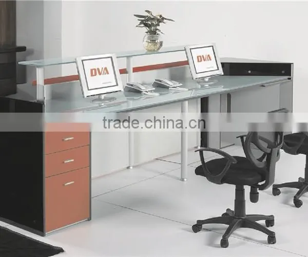 Red and Black 2 Person Reception Desk photo-2