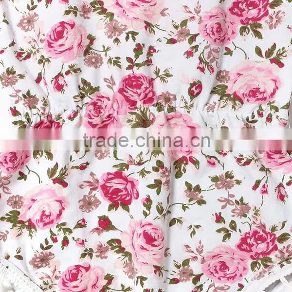 2016 Wholesale High Quality Boutique Soft Cotton Floral Baby Romper photo-4