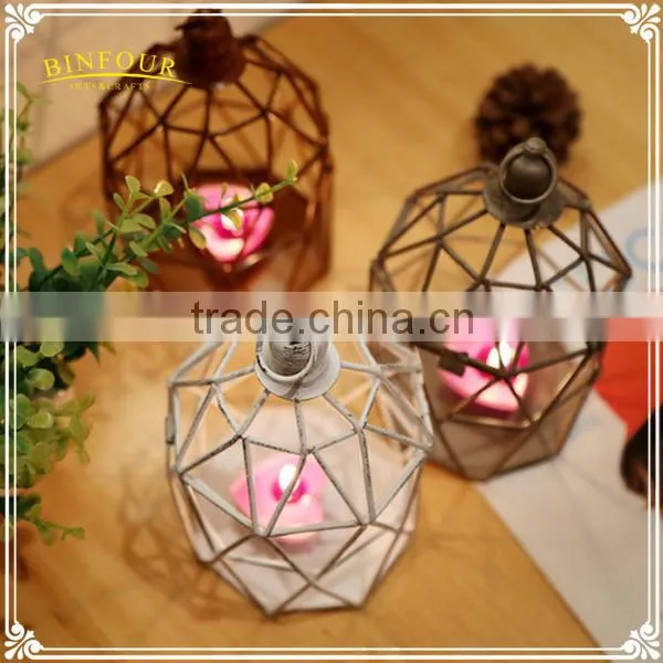 Antique Wrought Iron Candlestick Cage as Promotion Birthday Gift photo-2