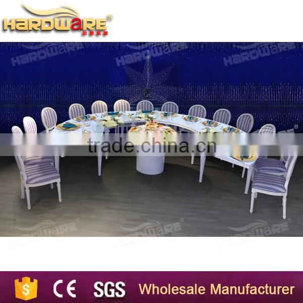 MDF Top Half Moon Wedding Table Full Circle Banquet Dining Table photo-4