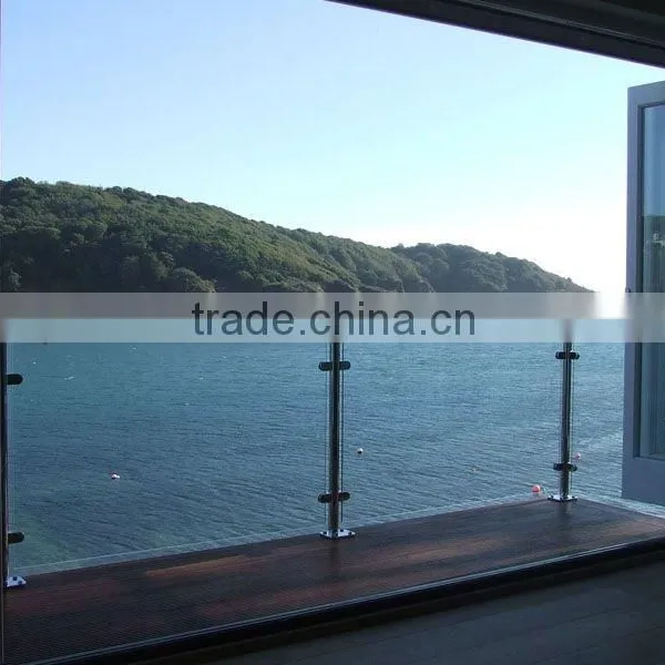 Stainless Steel Handrail Balustrade Post Glass Balcony Railing photo-6