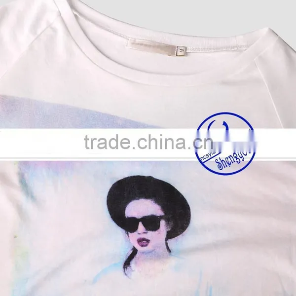 2015 China Supplier Custom Fashion Women Printed T-shirt Wholesale photo-5