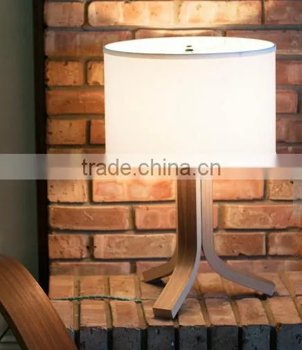Vintage Wood Table Lamp, Dark Oak Base, Hardback Lampshade, Modern Bedside Table Lamp photo-2