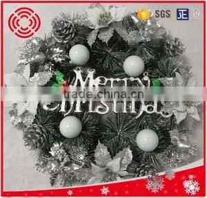 40cm Pine Needle With Glitter, Xmas Wreath Decoration photo-2