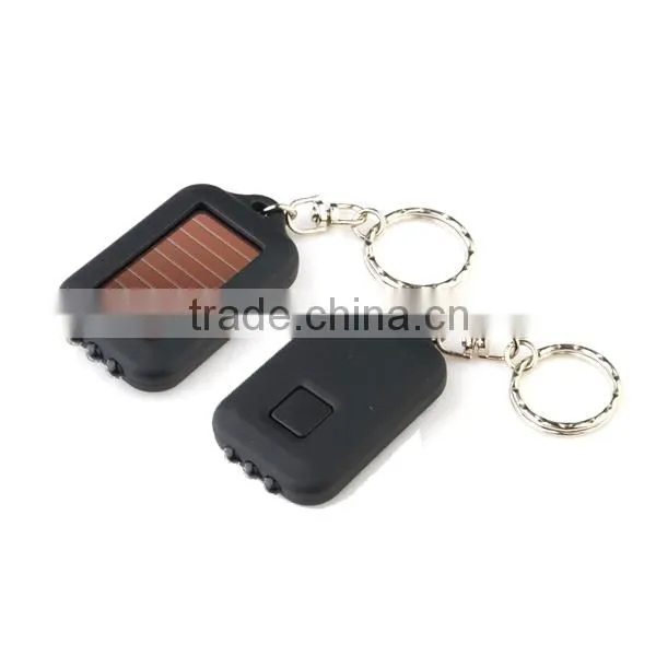 MINI 3 LED ABS Solar Power Rechargeable UV Flashlight Keychain Quality Choice photo-4