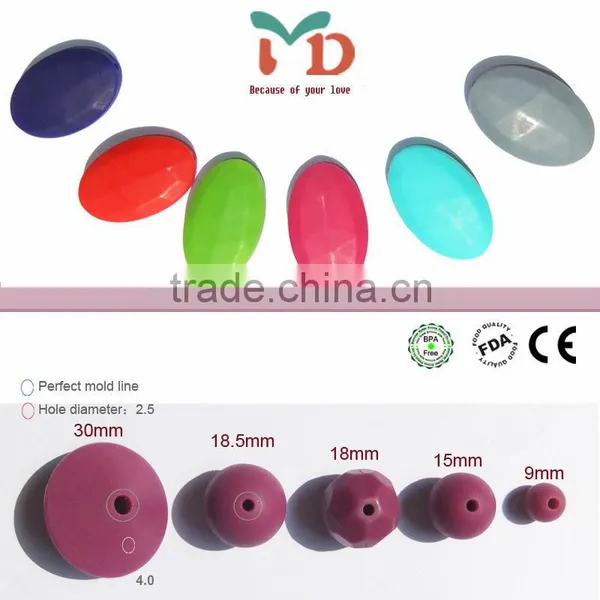 FDA Approved Silicone Baby Teething Beads Wholesale For Mum Jewelry photo-6